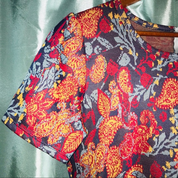 LuLaRoe Amelia Dress Sz XL Floral Print - Picture 2 of 5